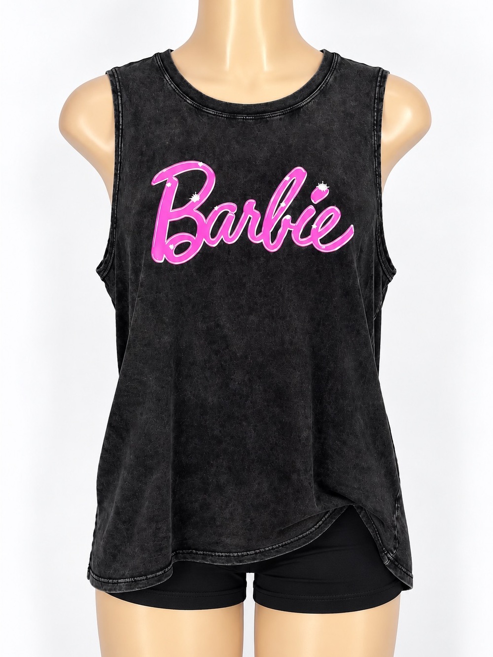Women’s Barbie Black Tank with Pink Logo